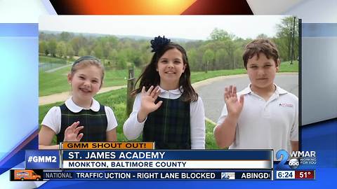 Good morning from students at St. James Academy!