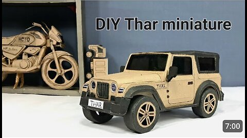 how to make a thar from cardboard || cardboard car || #cardboardcraft #craft #thar