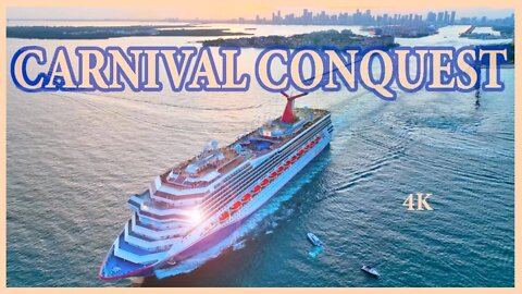 Carnival Conquest Departs Port Of Miami | New Paint - 4K