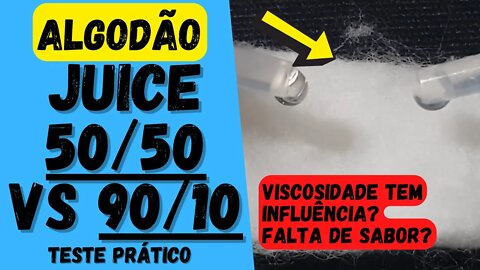 DIFERENÇA ENTRE JUICE 50/50 e 90/10! VÍDEO PRÁTICO!