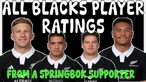 ALL BLACKS PLAYER RATINGS: Springboks vs All Blacks Ellis Park - Rugby Championship 2024