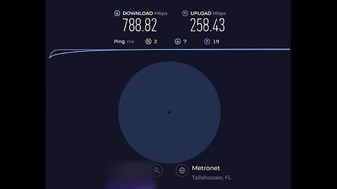 MetroNet 1gb SpeedTest Tallahassee, FL