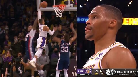 Westbrook Breaking Rim #lakers