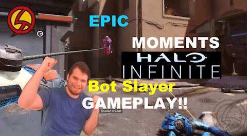 Best Moments from Halo Infinite 1st Beta Bot Slayer | Solo Play