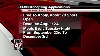 ELPD accepting apps for Citizen Police Academy