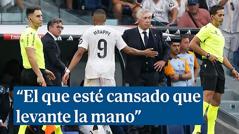 Ancelotti: "Lo correcto es que un jugador levante la mano cuando esté cansado"