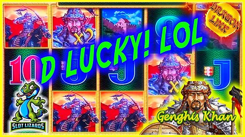 D'S UNREAL ROLLER COASTER BIG WIN! RETRIGGER AWESOMENESS! Dragon Link Genghis Khan Slot