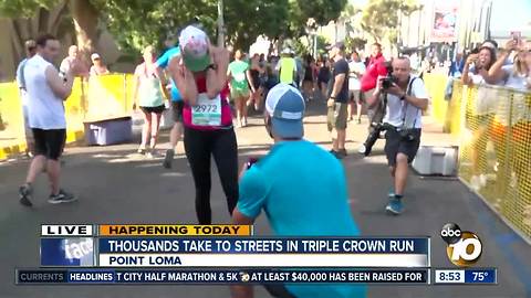 Couple gets engaged at San Diego half-marathon