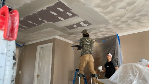 Swirl ceiling repairs