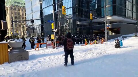 Incredible Footage Ottawa Trucker Freedom Convoy. February 18 2022.