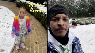 T.I. Takes Daughter Heiress Outside To Play In The Snow For Her 1st Time! ⛄️