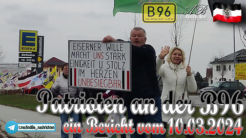 Stiller Protest an der B96 vom 10.03.2024