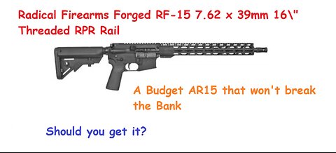 Radical Firearms Forged RF-15 7.62 x 39mm 16\" Threaded RPR Rail