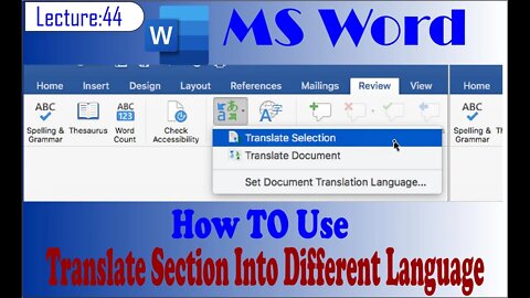 How to translate text into a different language in Microsoft Office|Using Translator|Sadar Khan Tv