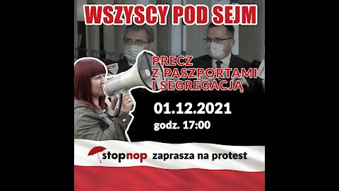 STOP NOP. STOP NWO. KOLEJNY PROTEST 1 GRUDNIA. ZAPRASZAMY