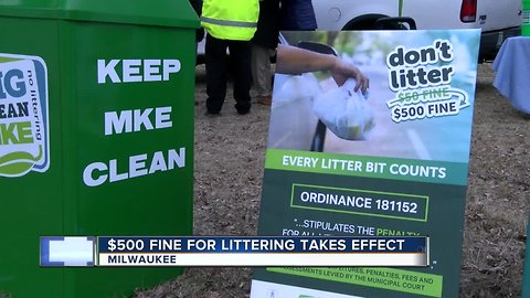 New $500 litter fine in effect for Milwaukee