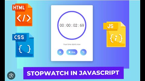 How To Create A Stopwatch Using JavaScript | Make Stopwatch With HTML, CSS And JavaScript