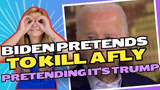 EXPLOSIVE: Biden Pretends To Kill A Fly Pretending It’s Trump