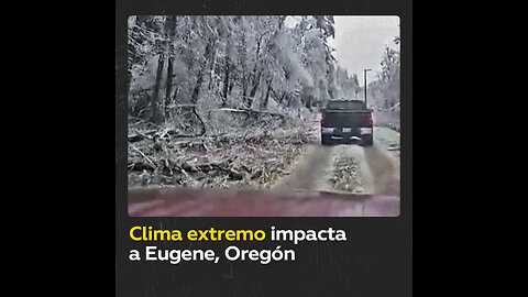 Tormenta invernal azota con hielo a Oregón