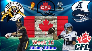 Hamilton Tiger-Cats Vs Toronto Argonauts CFL: Week 16 Watch Party and Play by Play