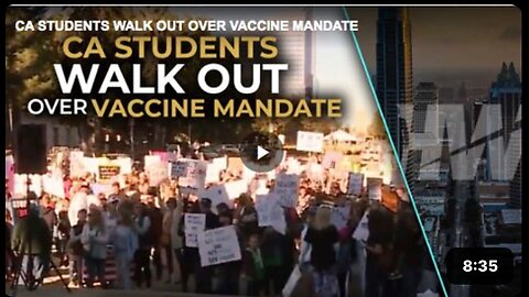 California students walking out in protest against the COVID-19 vaccine mandate