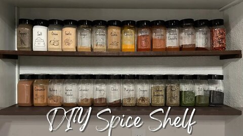 DIY Spice Shelf Storage | SPICE ORGANIZATION