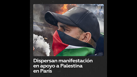 Policía dispersa con gases lacrimógenos y cañones de agua un mitin a favor de Palestina