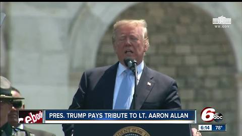 President Trump pays tribute to Lt. Aaron Allen at National Peace Officers' Memorial Service