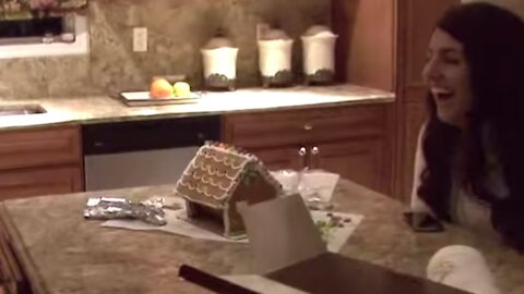 Bashing my sister's Ginger Bread House - Funny Pranks on Family