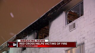 Red cross helps victims following apartment fire