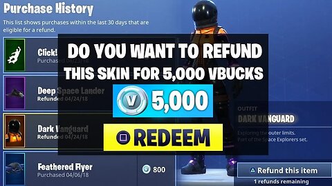 NEW REFUND SYSTEM IS HERE! REFUND SKINS FOR VBUCKS IN FORTNITE! (FORTNITE BATTLE ROYALE)