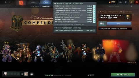 Dota 2-International Comependium 2021! Finally get Luna Set! Lineage Redemption of Raidforged Rider