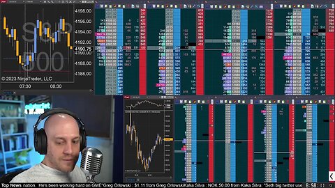 Messy Market After Debt Ceiling Headlines. Live Day Trading Futures Order Flow 23 May 2023