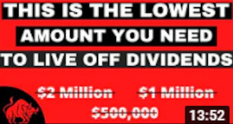 This is the Lowest Amount You Need to Live Off of Dividends