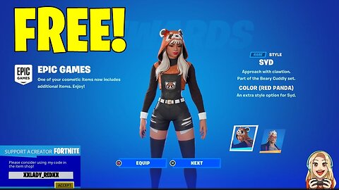 FREE | SYD RED PANDA STYLE-Fortnite