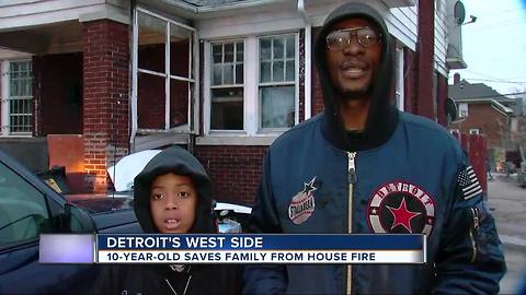 Detroit 10-year-old saves family, dogs after home catches on fire