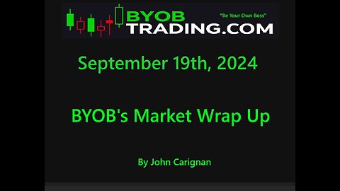 September 19th, 2024 BYOB Market Wrap Up. For educational purposes only