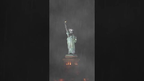 Statue of Liberty | Rain, Thunder & Lightning for Sleeping | White Noise