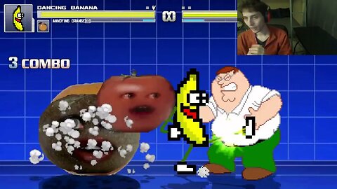 Fruit Characters (Annoying Orange And Dancing Banana) VS Peter Griffin In An Epic Battle In MUGEN