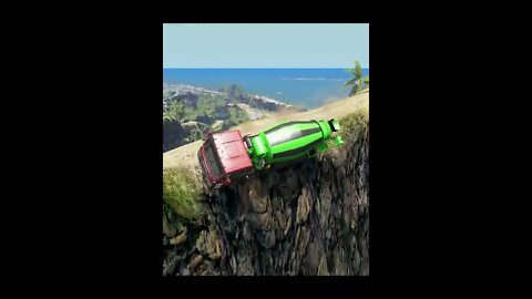 |MiniBeamNG/ Cliff Drops - Experiment #Shorts BeamNG.Drive