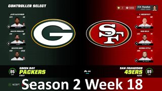 Madden Nfl 23 Packers Vs 49ers Simulation Franchise S2 W18