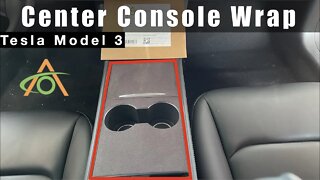 Tesla Model 3 Alcantara Center Console Wrap from Abstract Ocean