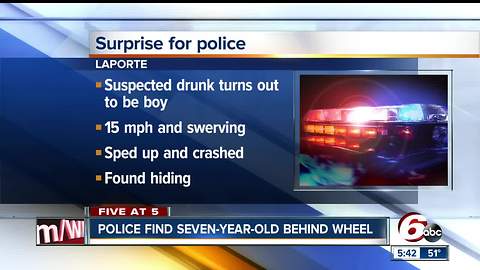 5-year-old driver surprised police in Laporte, Indiana