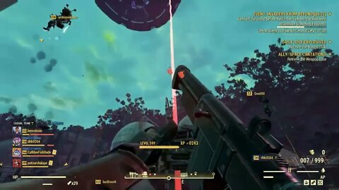 fallout 76 invaders from beyond gameplay - pc/steam mouse aim