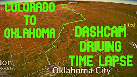 COLORADO TO OKLAHOMA DRIVING TIME LAPSE | Monument to Oklahoma City | Garmin DriveAssist 50 Dashcam