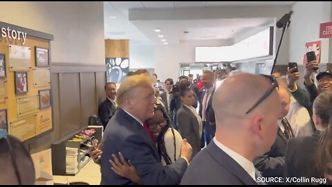 BREAKING: Trump Swarmed By Adoring Supporters While Visiting Georgia Chick-Fil-A