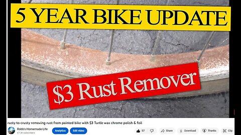 5 Year Update on $3 Rust Remover Used on My Rusty Raleigh Bicycle