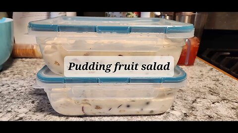 Pudding fruit salad