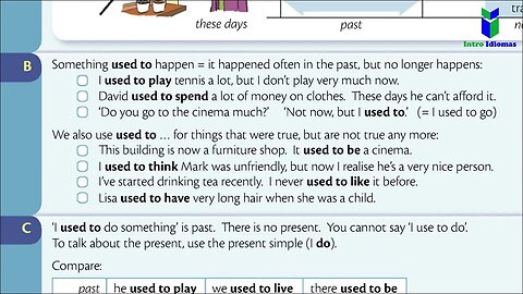 018 - ENGLISH GRAMMAR IN USE - Used to do - UNIT 18