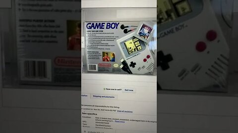 Original Gameboy Sold for 28,000. Sealed Video game System